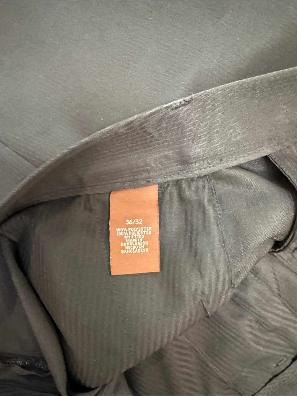Perry Ellis Black Flat Front Pans for men.